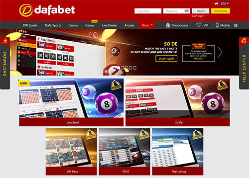 dafabet online lottery