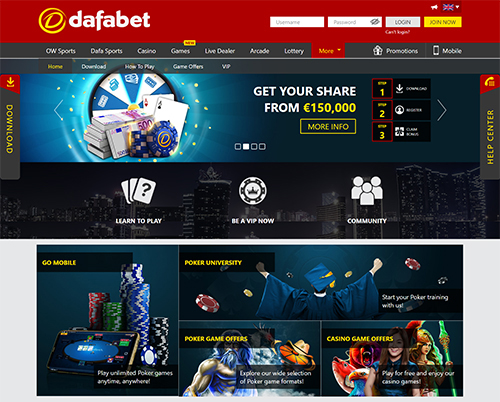 dafabet online poker